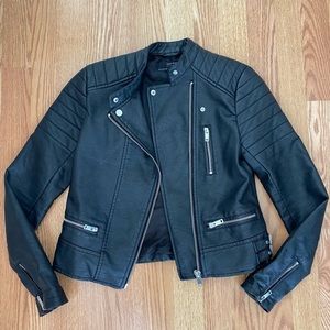 Zara Faux Leather Moto Jacket